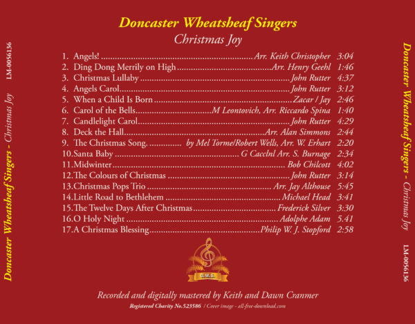Track listing of the DWS Christmas Joy CD